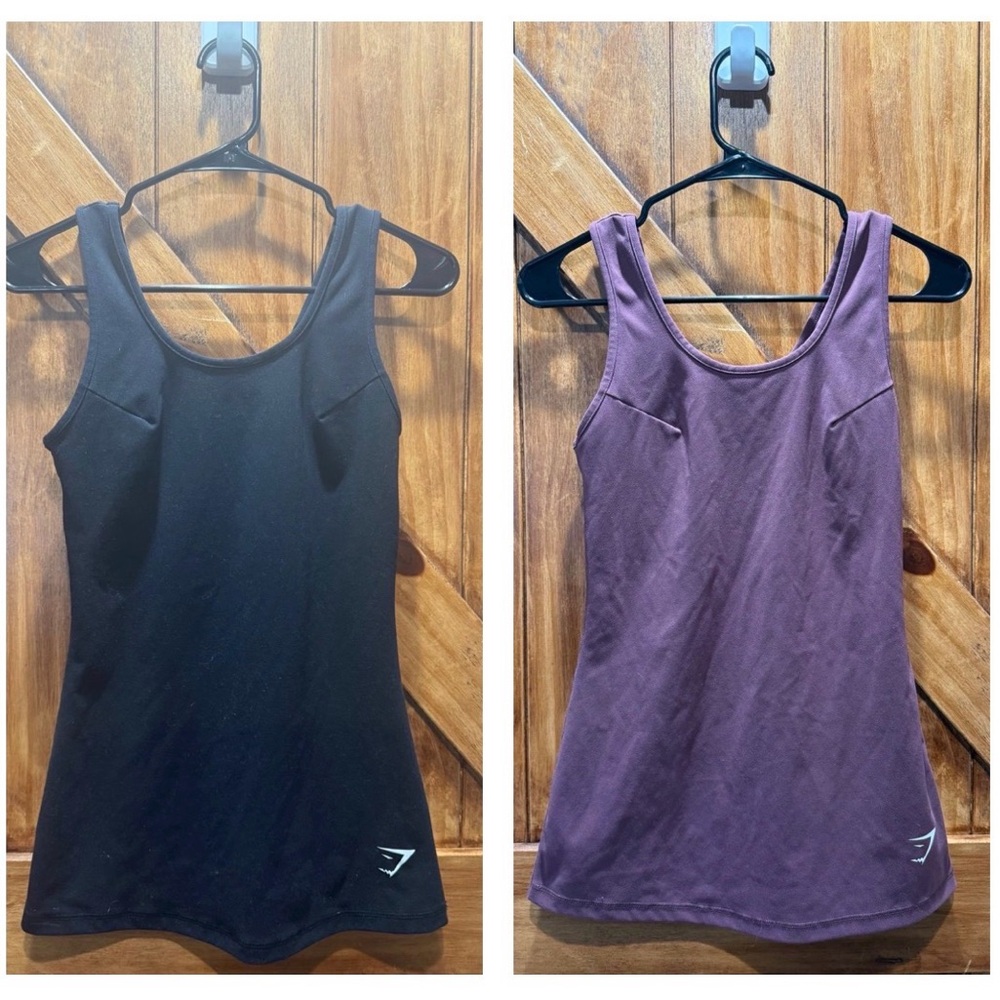 Gymshark Black and Purple Tank Top bundle